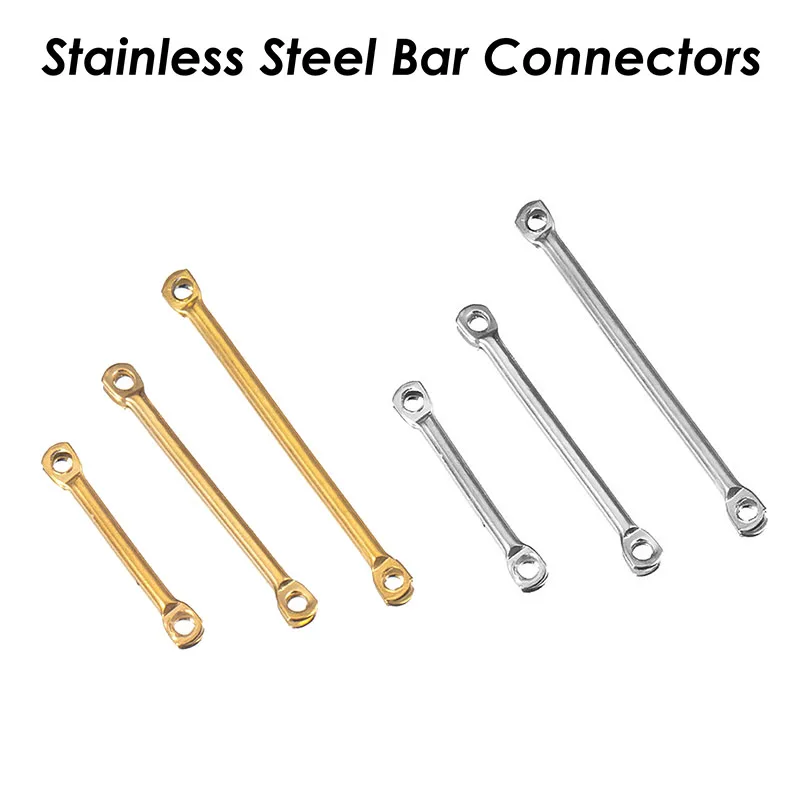 50 x Stainless Steel Bar Connectors, 15mm 20mm 25mm Bar Links Gold Silver, Earring Connectors, Connector Bar Charms W/ Two Hole
50 x Stainless Steel Bar Connectors, 15mm 20mm 25mm Bar Links Gold Silver, Earring Connectors, Connector Bar Charms W/ Two Hole