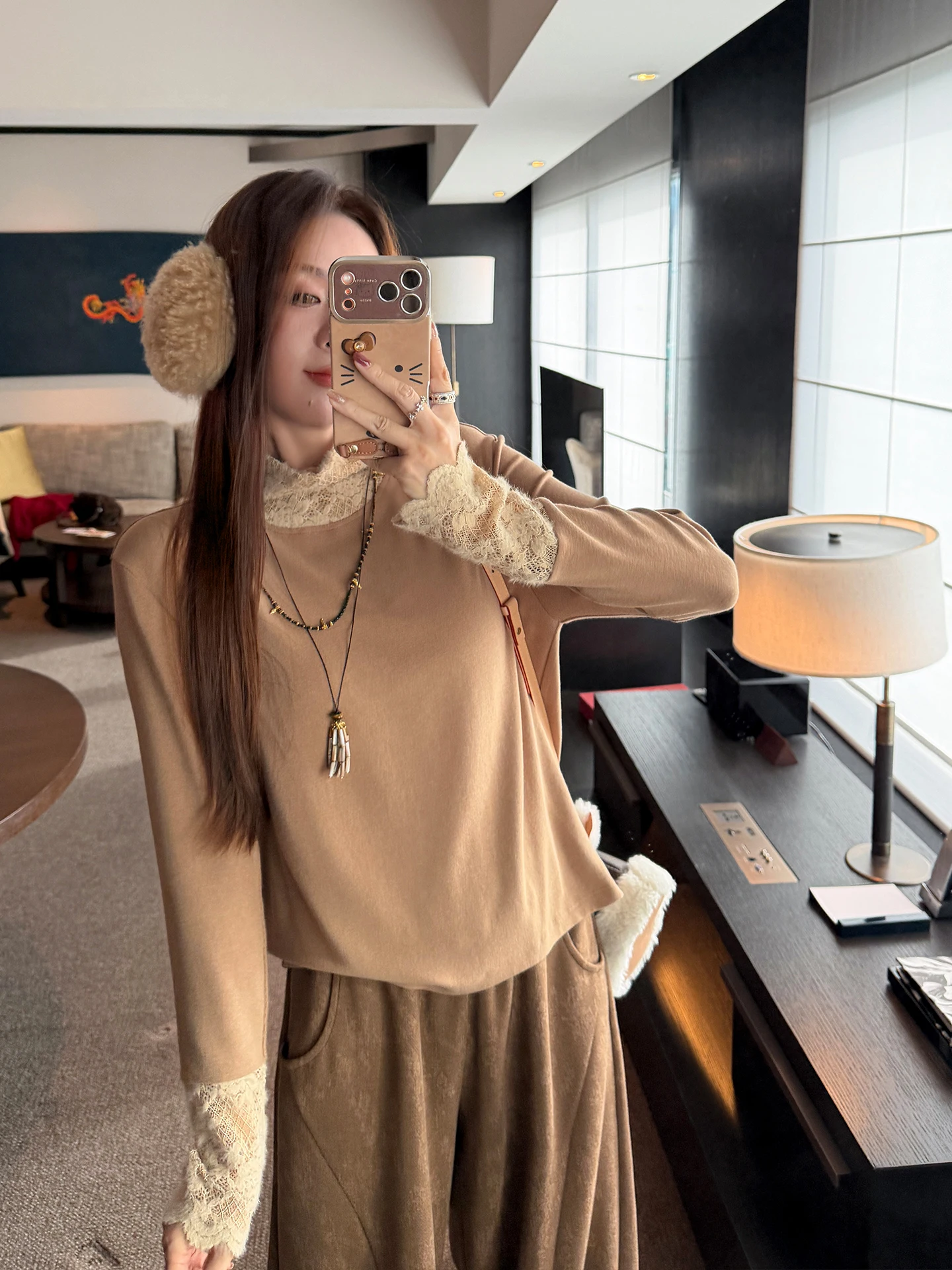Soft Cotton Lace Splice Thiened High Collar Base irt Ladies Comfortable Korean Sle Commute Faion Daily Straight Tube Top
Soft Cotton Lace Splice Thiened High Collar Base irt Ladies Comfortable Korean Sle Commute Faion Daily Straight Tube Top