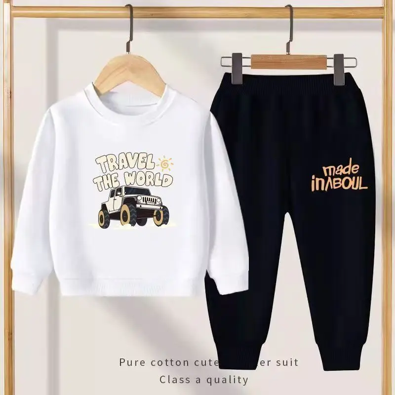 Autumn Children Boy Clothes Set Kid Jeep Printed Sweatshirts Pullover Top And Pants 2pcs Suit Baby Girls Long Sleeve Tracksuits
Autumn Children Boy Clothes Set Kid Jeep Printed Sweatshirts Pullover Top And Pants 2pcs Suit Baby Girls Long Sleeve Tracksuits