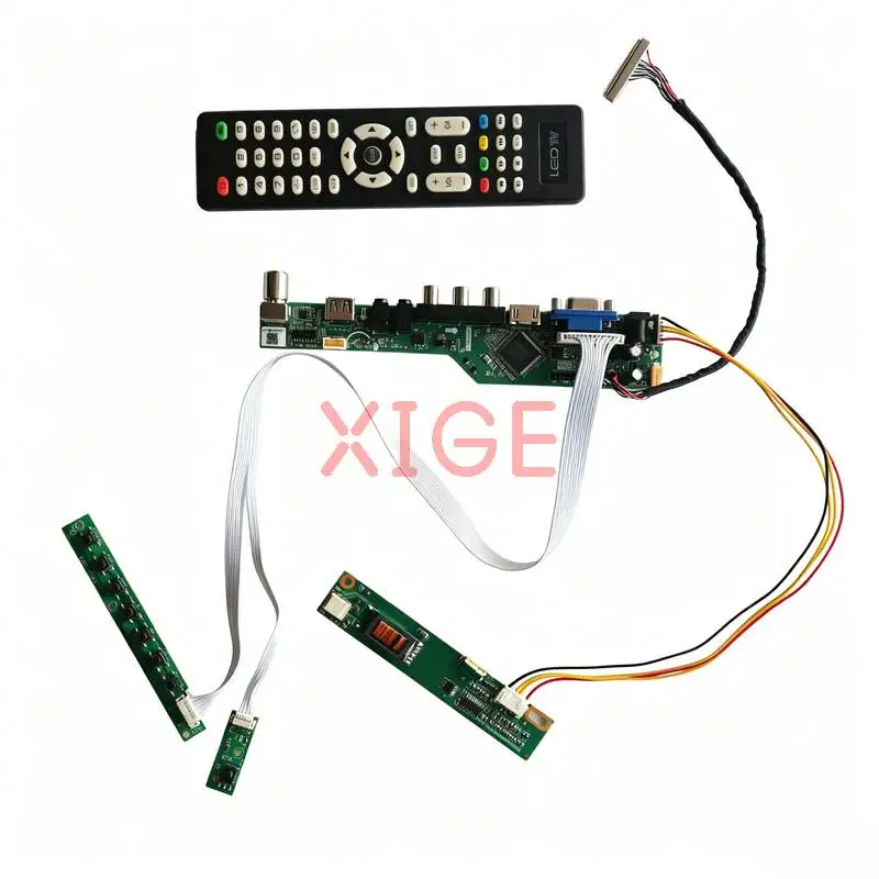 For N141XB N141XA N141X7 N141XC LCD Display Controller Drive Board DIY Kit LVDS 30-Pins 1-CCFL 1024x768 1024*768 HDMI+VGA+AV+USB
For N141XB N141XA N141X7 N141XC LCD Display Controller Drive Board DIY Kit LVDS 30-Pins 1-CCFL 1024x768 1024*768 HDMI+VGA+AV+USB