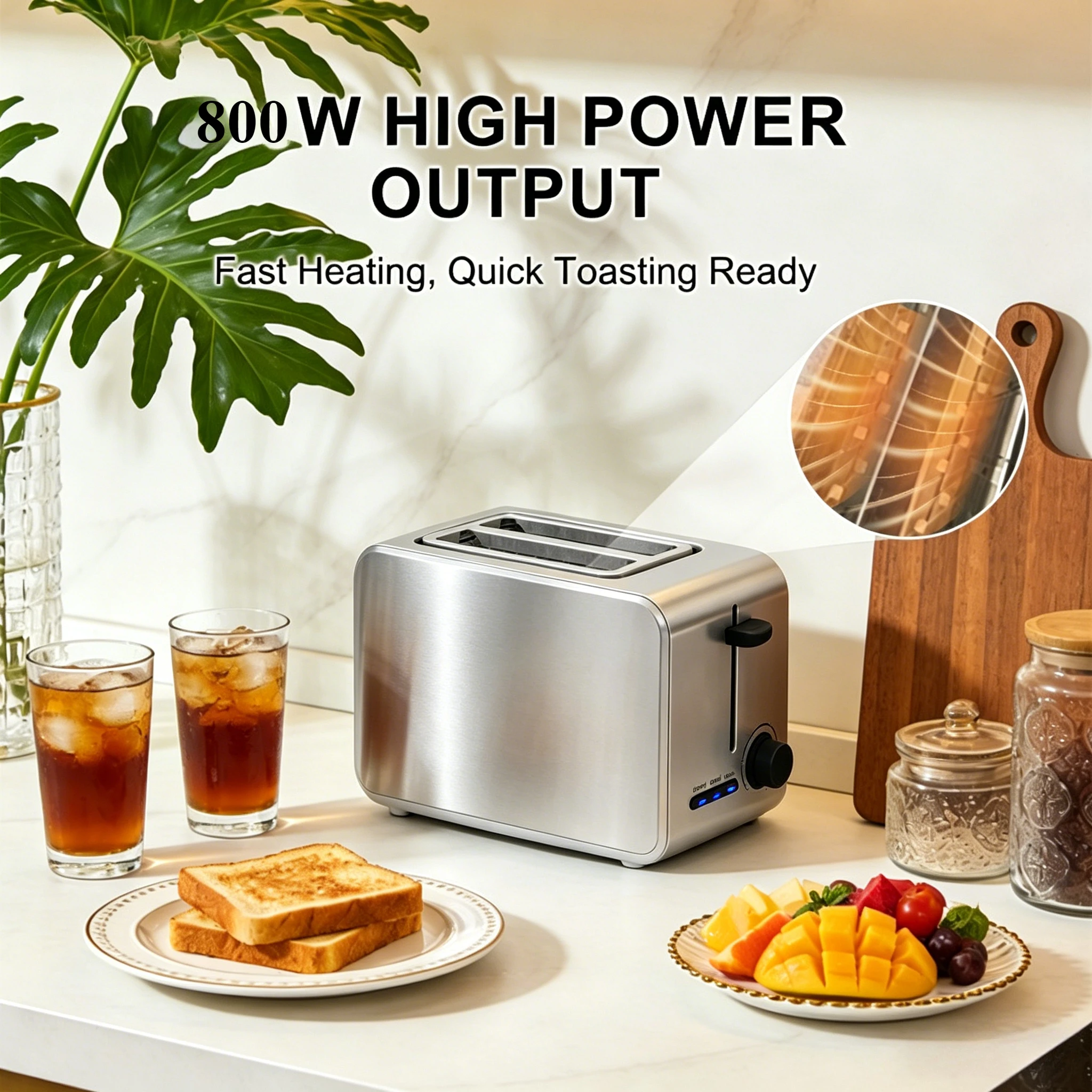 Stainless Steel Toaster – Household Appliance 2-slice Sandwich Toaster Rapid Heating; Portable Automatic Pop-up; Multi-function
Stainless Steel Toaster – Household Appliance 2-slice Sandwich Toaster Rapid Heating; Portable Automatic Pop-up; Multi-function