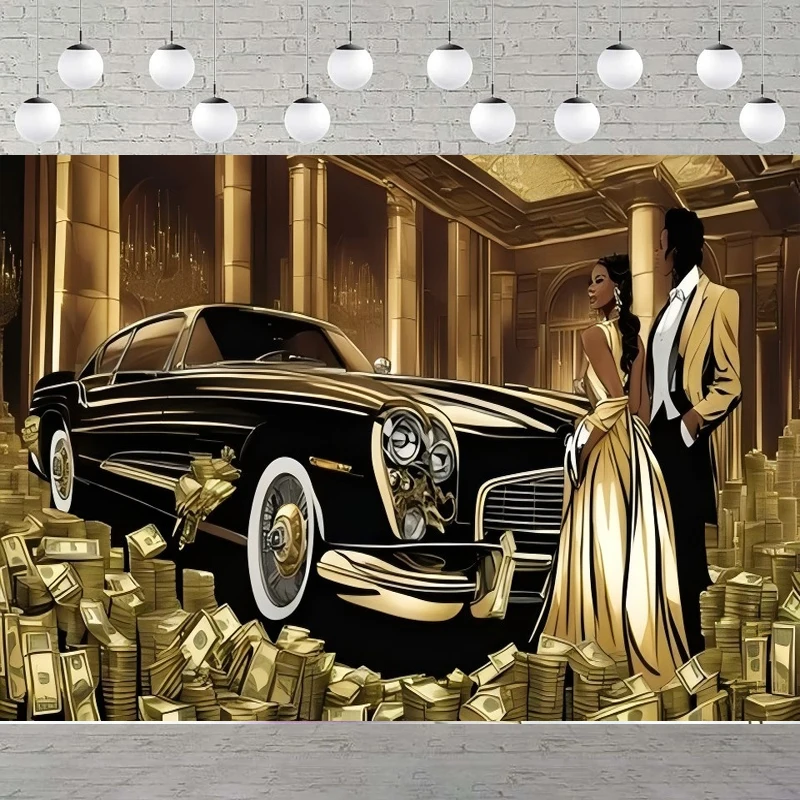 Photography Backdrop Roaring 1920s Great Gatsby For Prom Rave Party Decor Black Gold Retro Texture Background Wall Banner Poster
Photography Backdrop Roaring 1920s Great Gatsby For Prom Rave Party Decor Black Gold Retro Texture Background Wall Banner Poster