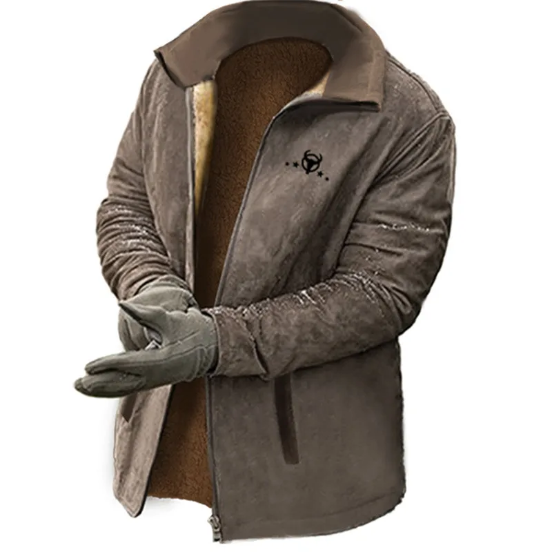 Winter Men's Jacket Jacket Wool Liner Plus Velvet Jacket To Keep Warm Winter National Retro Warm Fashion Business Cold2024
Winter Men's Jacket Jacket Wool Liner Plus Velvet Jacket To Keep Warm Winter National Retro Warm Fashion Business Cold2024