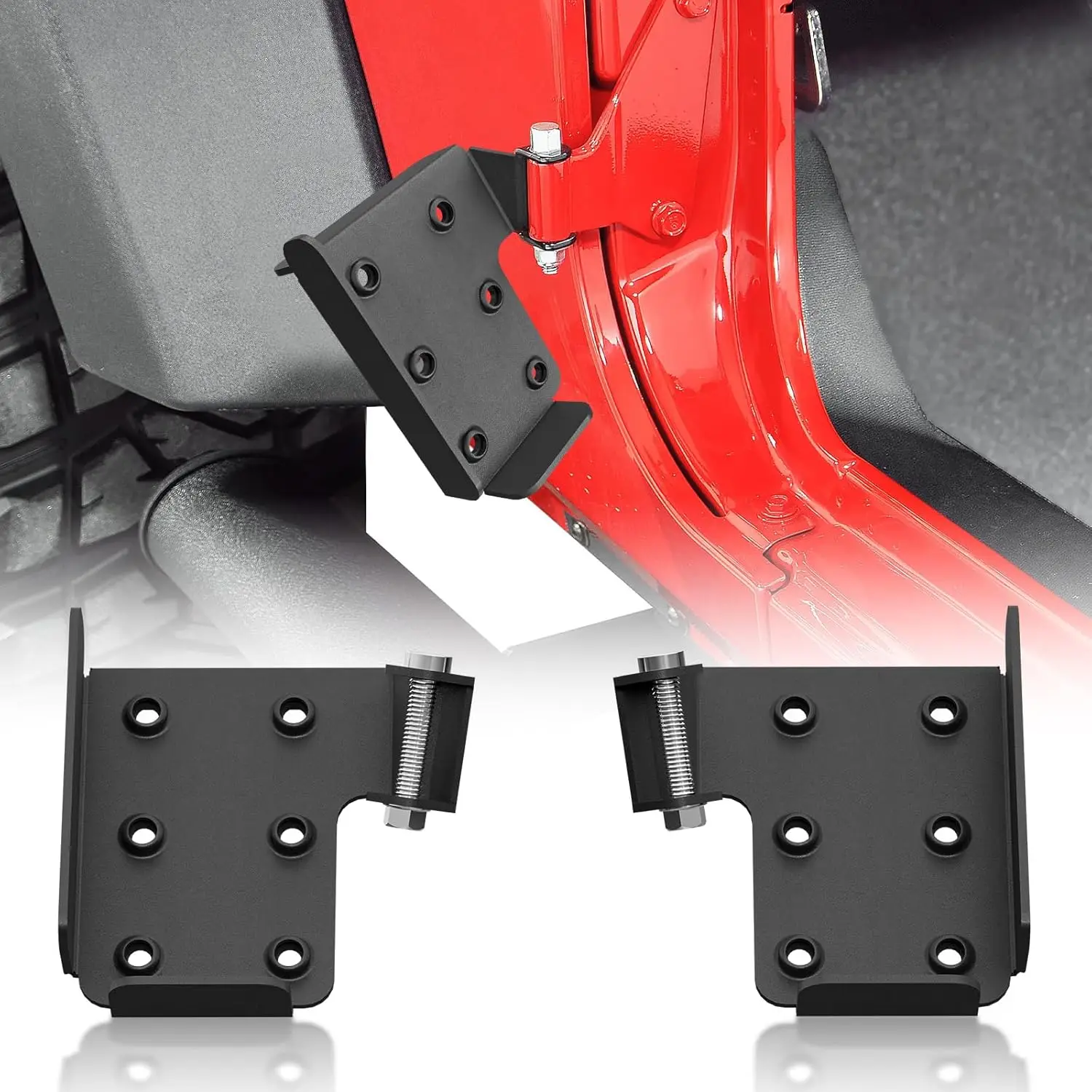 Foot Pegs for Jeep Wrangler JK JL Gladiator JT 2007-2026, Black Door Hinge Rest Pedals, 2 Pack
Foot Pegs for Jeep Wrangler JK JL Gladiator JT 2007-2026, Black Door Hinge Rest Pedals, 2 Pack
