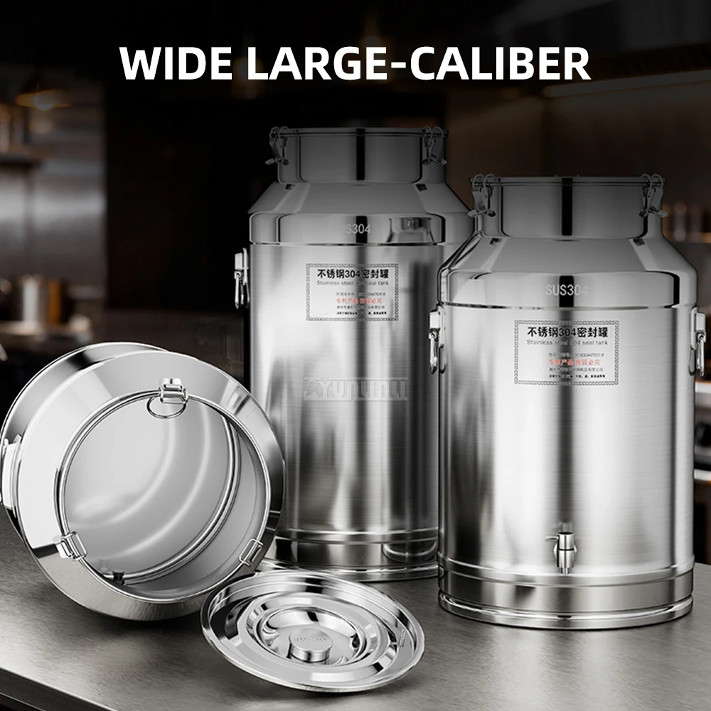 20L Sealed Bucket with Faucet Large Capacity Bucket 304 Stainless Steel Water Drink Barrel
20L Sealed Bucket with Faucet Large Capacity Bucket 304 Stainless Steel Water Drink Barrel