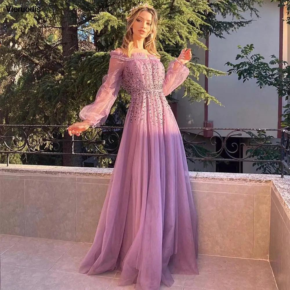 Lavender Evening Dress A-Line Boat Neck Full Lantern Sleeve Ruched Sequined Beads Floor Length Purple Prom Party Gown New
Lavender Evening Dress A-Line Boat Neck Full Lantern Sleeve Ruched Sequined Beads Floor Length Purple Prom Party Gown New