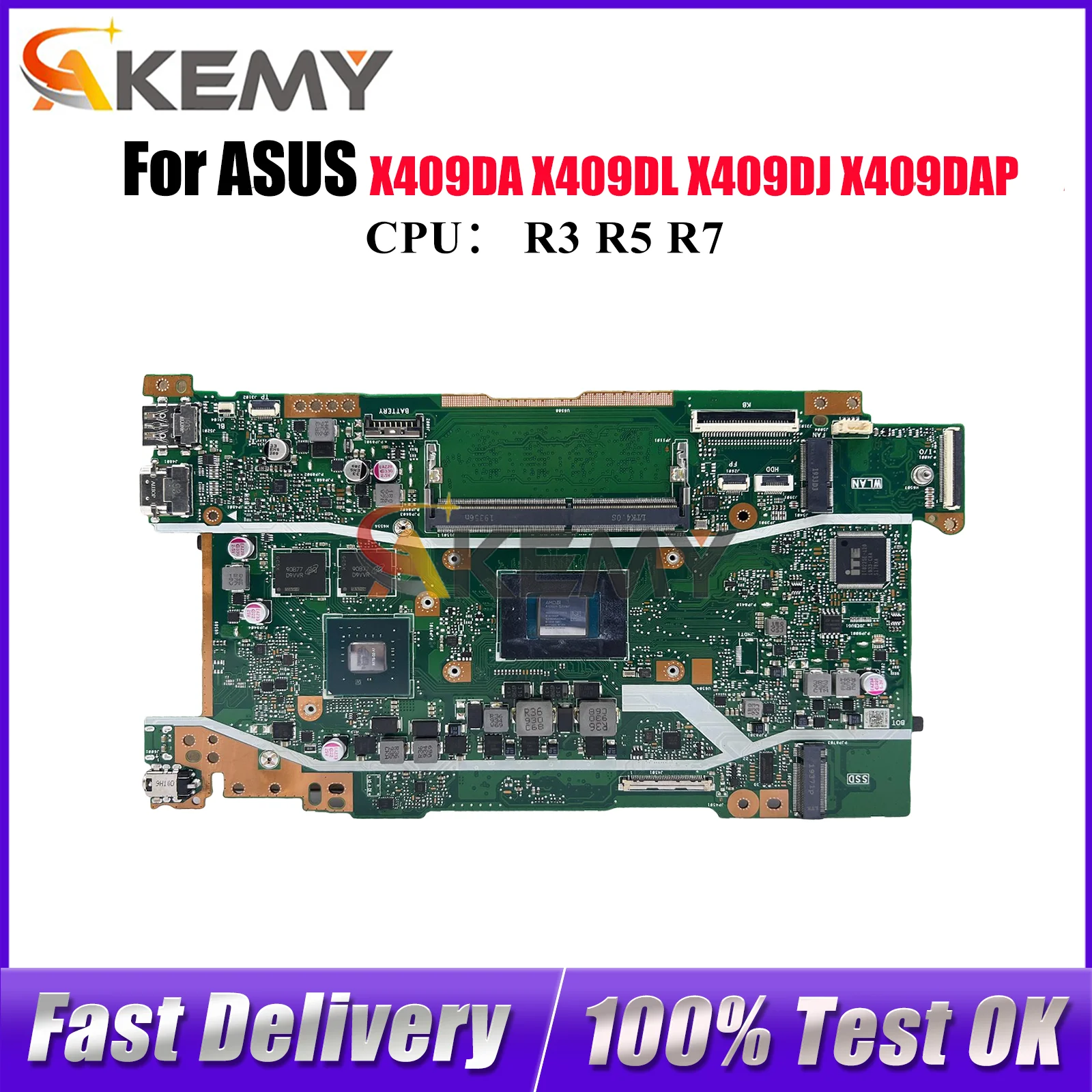 X409DL Laptop Motherboard For ASUS X409DL Y4200D M509D FL8700DA X409D D409D X409DAP M409D D509D X409DJ Mainboard W/ R3 R5 R7 CPU
X409DL Laptop Motherboard For ASUS X409DL Y4200D M509D FL8700DA X409D D409D X409DAP M409D D509D X409DJ Mainboard W/ R3 R5 R7 CPU