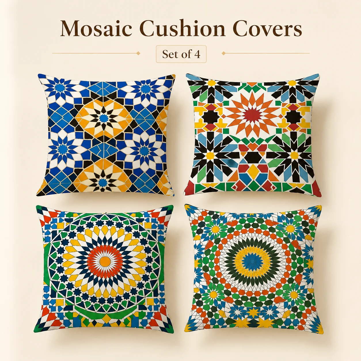 4Pcs Modern Geometric Cushion Covers 2D Flat Printed Peach Skin Mosaic Pillowcase Coussin Room Decor For Bed Living Room
4Pcs Modern Geometric Cushion Covers 2D Flat Printed Peach Skin Mosaic Pillowcase Coussin Room Decor For Bed Living Room