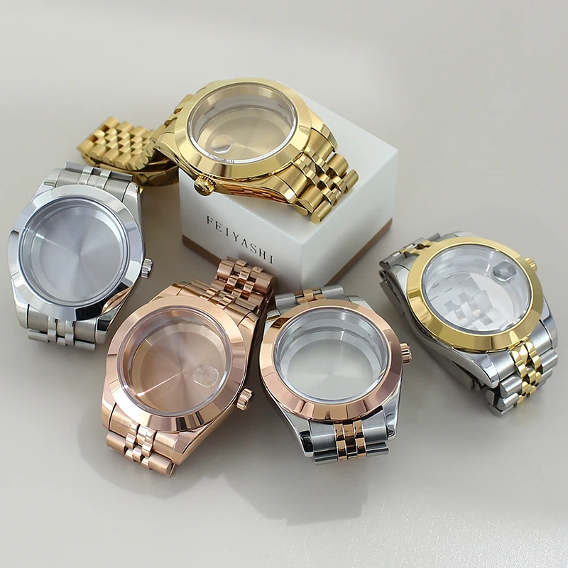 36mm 39mm Bevel Edge NH35 Watch Case 5-link Bracelet Sapphire Glass For NH35 NH36 NH38/34 Miyota8215 Movts Watch Replacemet Part
36mm 39mm Bevel Edge NH35 Watch Case 5-link Bracelet Sapphire Glass For NH35 NH36 NH38/34 Miyota8215 Movts Watch Replacemet Part