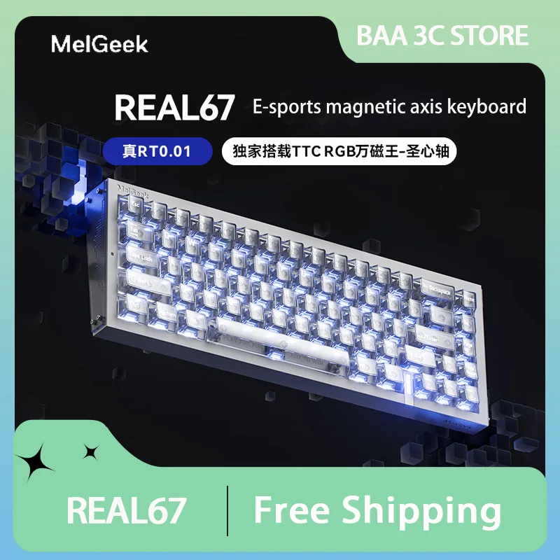 Melgeek REAL67 Magnetic Switch Mechanical Keyboard RT 0.01mm Low Latency RGB Customized Gaming Keyboard PC Accessories
Melgeek REAL67 Magnetic Switch Mechanical Keyboard RT 0.01mm Low Latency RGB Customized Gaming Keyboard PC Accessories