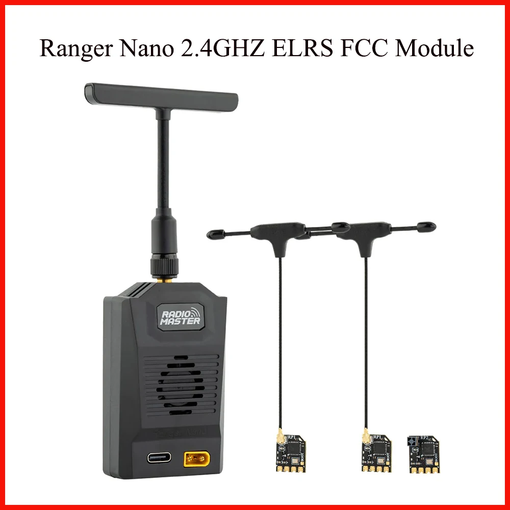 Radiomaster Ranger Nano 2.4GHZ ELRS FCC Module for FPV Drone Long Range Low Latency ELRS Protocol with T-antenna
Radiomaster Ranger Nano 2.4GHZ ELRS FCC Module for FPV Drone Long Range Low Latency ELRS Protocol with T-antenna