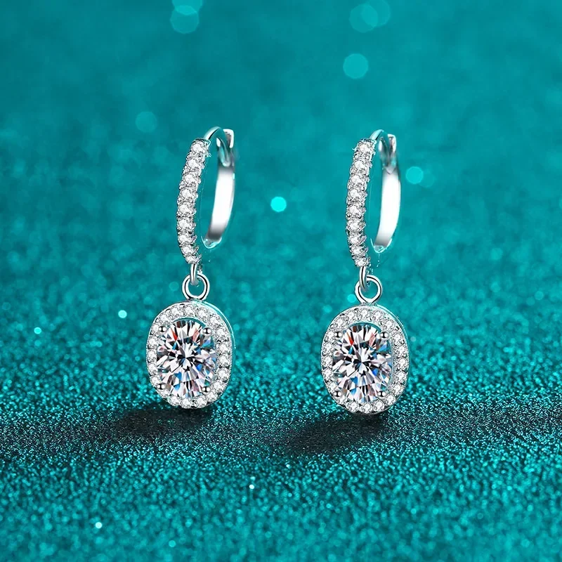 Platinum Pt950 Drop Earrings for Women Oval Package Moissanite Diamond Ear Buckle White Gold 18K Ear Fine Jewelry Sparkling
Platinum Pt950 Drop Earrings for Women Oval Package Moissanite Diamond Ear Buckle White Gold 18K Ear Fine Jewelry Sparkling