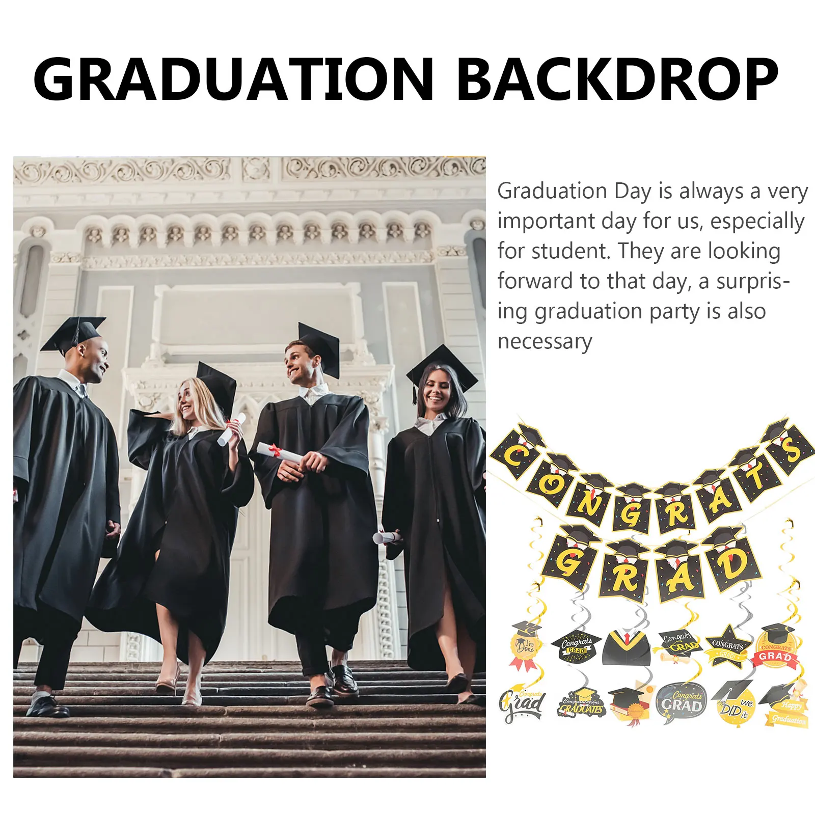 1 set 1 Set Graduation Theme Hanging Swirls Pendant Party Decoration Spiral Pendants Grad Photo Prop Ceiling Decor Class Of 2023
1 set 1 Set Graduation Theme Hanging Swirls Pendant Party Decoration Spiral Pendants Grad Photo Prop Ceiling Decor Class Of 2023