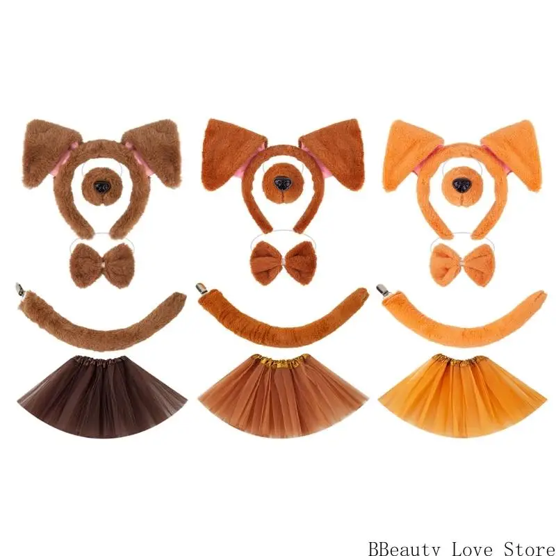 1/4/5 Pcs Dog Costumes Set Dog Ears Headband Tail Tutu Skirt for Kids Girls Halloween Christmas Animal Cosplay Props
1/4/5 Pcs Dog Costumes Set Dog Ears Headband Tail Tutu Skirt for Kids Girls Halloween Christmas Animal Cosplay Props
