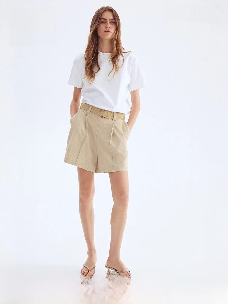 H&M Женские повседневные брюки с весенним поясом Жоржет orts Прямые брюки с высокой талией Нейлон Вискоза Свободный крой Обычный тонкий
H&M Женские повседневные брюки с весенним поясом Жоржет orts Прямые брюки с высокой талией Нейлон Вискоза Свободный крой Обычный тонкий