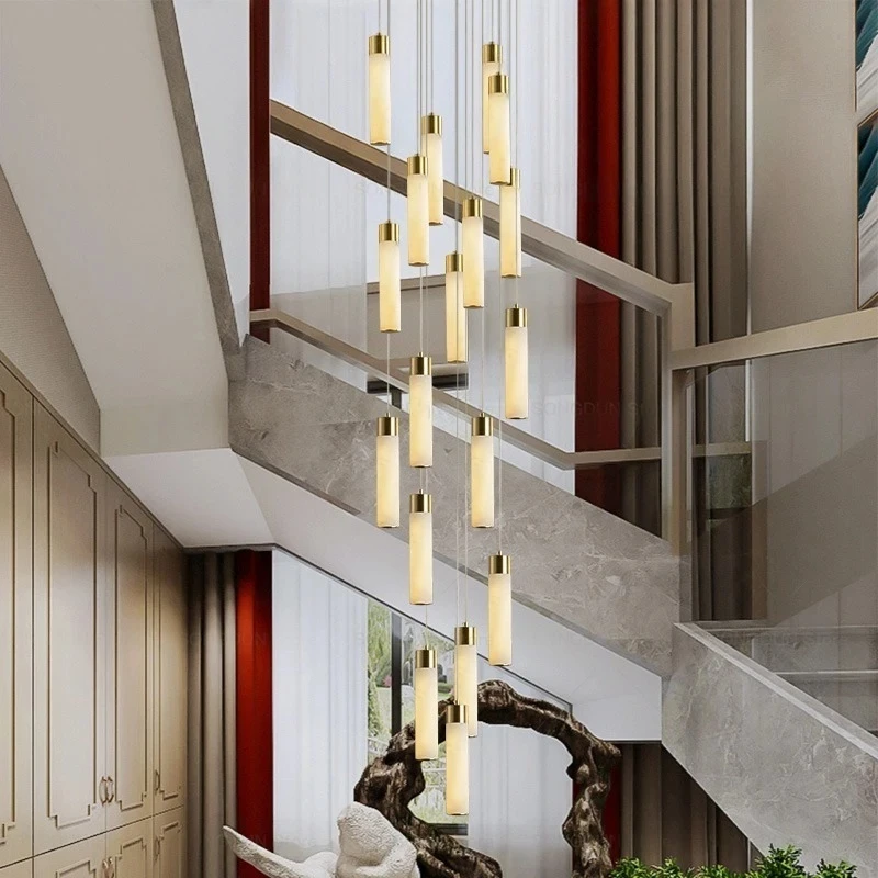 Light Luxury Villa Staircase Long Chandelier Modern New Chinese Loft Complex High Spiral Stairwell Marble All Copper Chandelier
Light Luxury Villa Staircase Long Chandelier Modern New Chinese Loft Complex High Spiral Stairwell Marble All Copper Chandelier