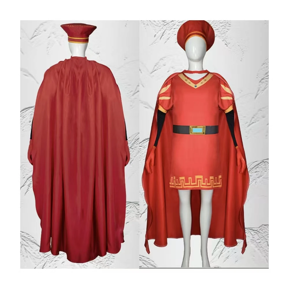 2026 Hot Lord Farquaad Cosplay Anime Costume Uniform Cloak Glove Hat Set Medieval Cosplay Halloween Party Red Outfit Women Men
2026 Hot Lord Farquaad Cosplay Anime Costume Uniform Cloak Glove Hat Set Medieval Cosplay Halloween Party Red Outfit Women Men