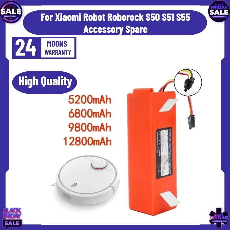 14.4V Li-ion Battery Robotic Vacuum Cleaner Replacement Battery for Xiaomi Robot Roborock S50 S51 S55 Accessory Spare
14.4V Li-ion Battery Robotic Vacuum Cleaner Replacement Battery for Xiaomi Robot Roborock S50 S51 S55 Accessory Spare