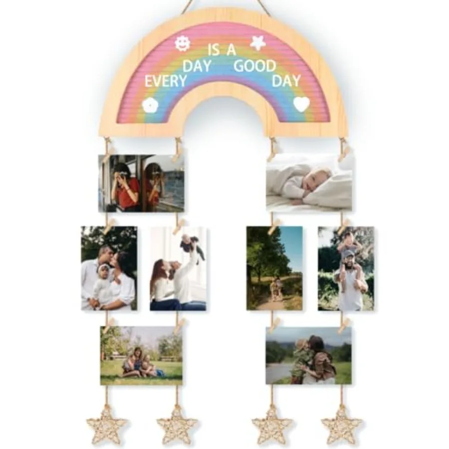 Picture Frames Collage Wall Decor Hanging Photo Display, Personalized Gifts for Teen Girls, Unique DIY Rainbow Felt Letter Boar
Picture Frames Collage Wall Decor Hanging Photo Display, Personalized Gifts for Teen Girls, Unique DIY Rainbow Felt Letter Boar