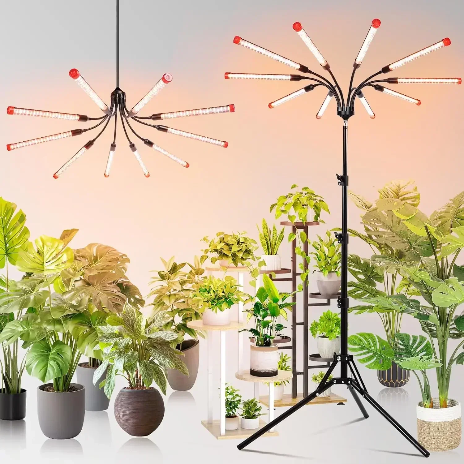 Gamechanger! 90W, NOT 24W, Bright Beyond Your Imagination, 10Head Stand Grow Lights for Indoor Plants, Big Coverage Full Spectru
Gamechanger! 90W, NOT 24W, Bright Beyond Your Imagination, 10Head Stand Grow Lights for Indoor Plants, Big Coverage Full Spectru