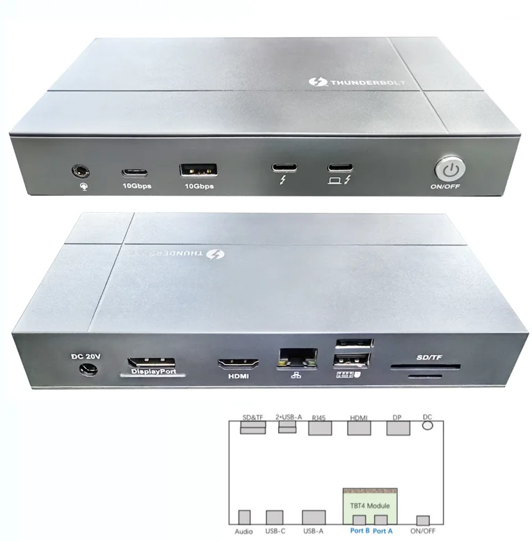 Rocketek 11-in-1 USB 4.0 Thunderbolt 4 USB C Docking Station Support 8K 30Hz Display Compatible with M1 M2 Macs/Windows/Linux
Rocketek 11-in-1 USB 4.0 Thunderbolt 4 USB C Docking Station Support 8K 30Hz Display Compatible with M1 M2 Macs/Windows/Linux