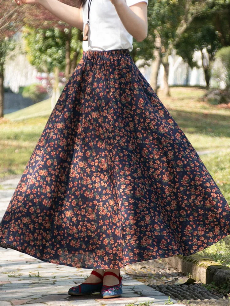 TIYIHAILEY Long Maxi Women Cotton And Linen Print Skirts Big Hem Flowers New Fashion A-line Elastic High Waist 2025 New
TIYIHAILEY Long Maxi Women Cotton And Linen Print Skirts Big Hem Flowers New Fashion A-line Elastic High Waist 2025 New