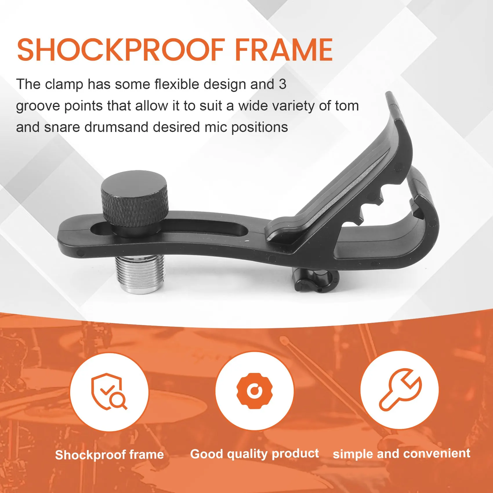 A41T 3 Pcs Adjustable Clip Drum Clip Shockproof Mount Microphone Clamp Drum Mount Microphone Holder Accessories
A41T 3 Pcs Adjustable Clip Drum Clip Shockproof Mount Microphone Clamp Drum Mount Microphone Holder Accessories