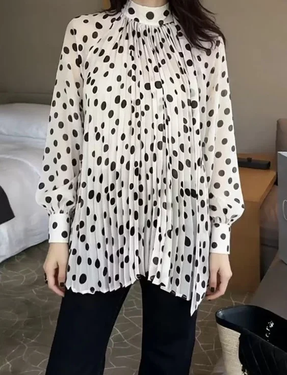 2026 Long Sleeve Elegant Casual Fashion Sweet Polka Dot Blouses New Shirt Women Spring Autumn Loose Tops Female Y2k Clothing
2026 Long Sleeve Elegant Casual Fashion Sweet Polka Dot Blouses New Shirt Women Spring Autumn Loose Tops Female Y2k Clothing