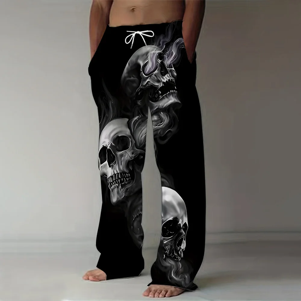 Personalized Skull Design Printed Trousers 2025 Summer Lightweight Men's Pants Clothing Casual Daily Drawstring Waist Pants
Personalized Skull Design Printed Trousers 2025 Summer Lightweight Men's Pants Clothing Casual Daily Drawstring Waist Pants
