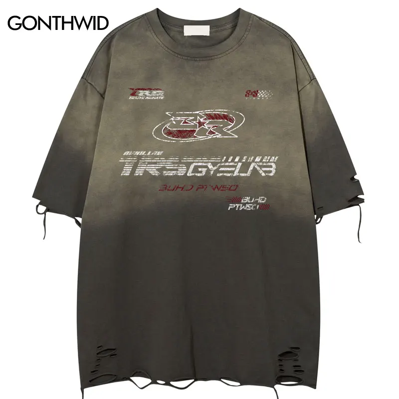 Vintage Oversized T-Shirt Y2K Grunge Graphic Printed Ripped Holes Racing Sport Tshirt Streetwear Hip Hop Harajuku Punk Baggy Top
Vintage Oversized T-Shirt Y2K Grunge Graphic Printed Ripped Holes Racing Sport Tshirt Streetwear Hip Hop Harajuku Punk Baggy Top