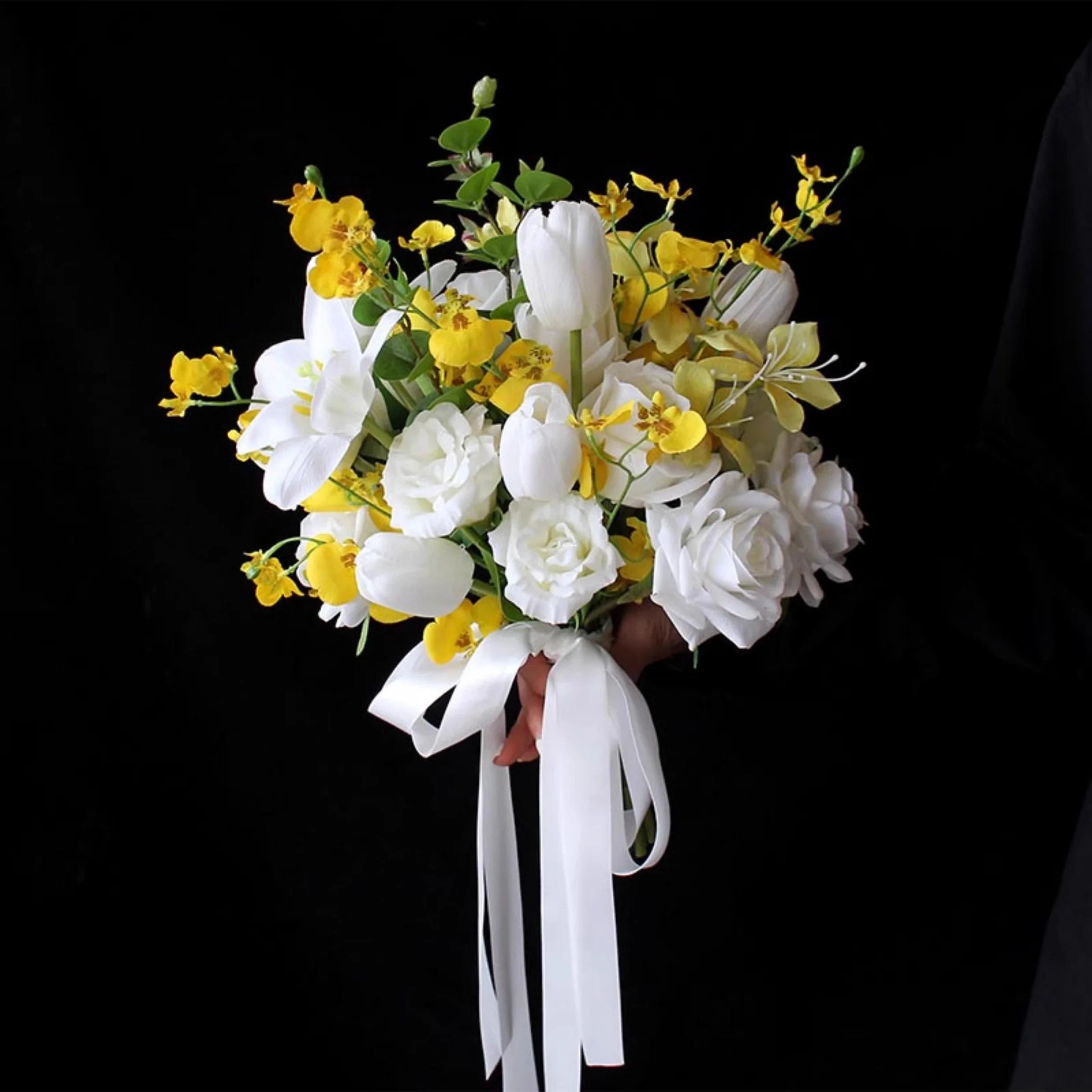 JaneVini 2024 Spring Summer White Yellow Cascading Bridal Bouquet Fall Real Touch Tulip Bride Roses Flower Fake Wedding Bouquet
JaneVini 2024 Spring Summer White Yellow Cascading Bridal Bouquet Fall Real Touch Tulip Bride Roses Flower Fake Wedding Bouquet