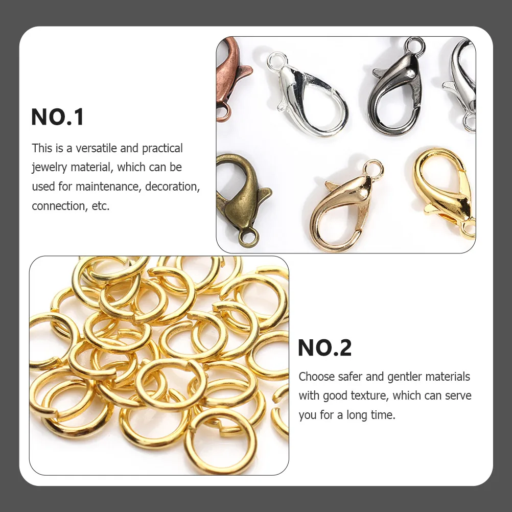 The Lobster Jewelry Accessories Kit Findings and Supplies Suite Claw Clasps for Bracelets Closures Golden
The Lobster Jewelry Accessories Kit Findings and Supplies Suite Claw Clasps for Bracelets Closures Golden
