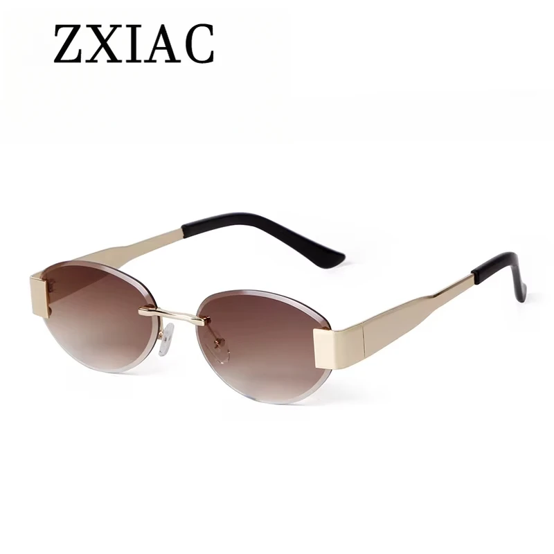 ZXIAC Trendy Oval Frameless Sunglasses Women Brand Luxury Designer Gradient Blue Lens Rimless Sun Glasses Eyewear UV400 Female
ZXIAC Trendy Oval Frameless Sunglasses Women Brand Luxury Designer Gradient Blue Lens Rimless Sun Glasses Eyewear UV400 Female