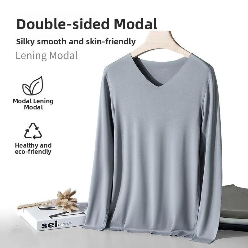 Thickened Modal Thermal Underwear Men's Bottoming Pants Double Layer U-Neck Long Sleeve Thermal Top for Autumn And Winter
Thickened Modal Thermal Underwear Men's Bottoming Pants Double Layer U-Neck Long Sleeve Thermal Top for Autumn And Winter