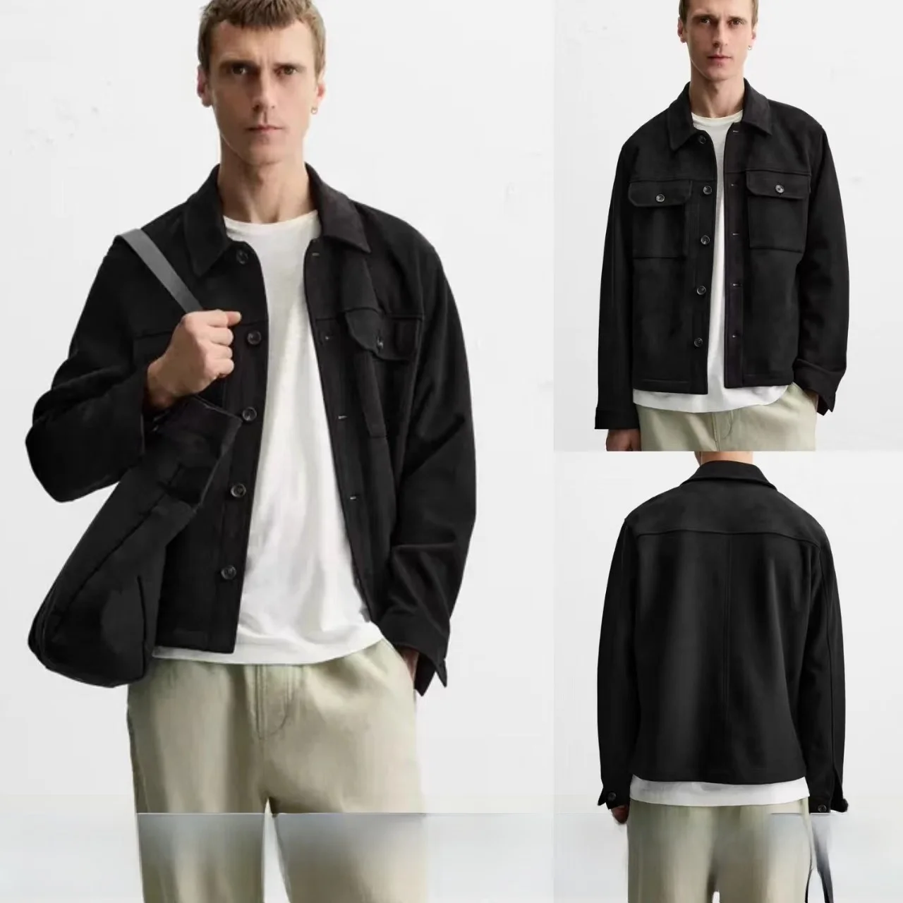 New 2025 Autumn Men's Casual irt Jaet Suede Texture Long Sve Polyester Spandex Anti-Wrinkle Color Retention ex Ope...
New 2025 Autumn Men's Casual irt Jaet Suede Texture Long Sve Polyester Spandex Anti-Wrinkle Color Retention ex Ope...
