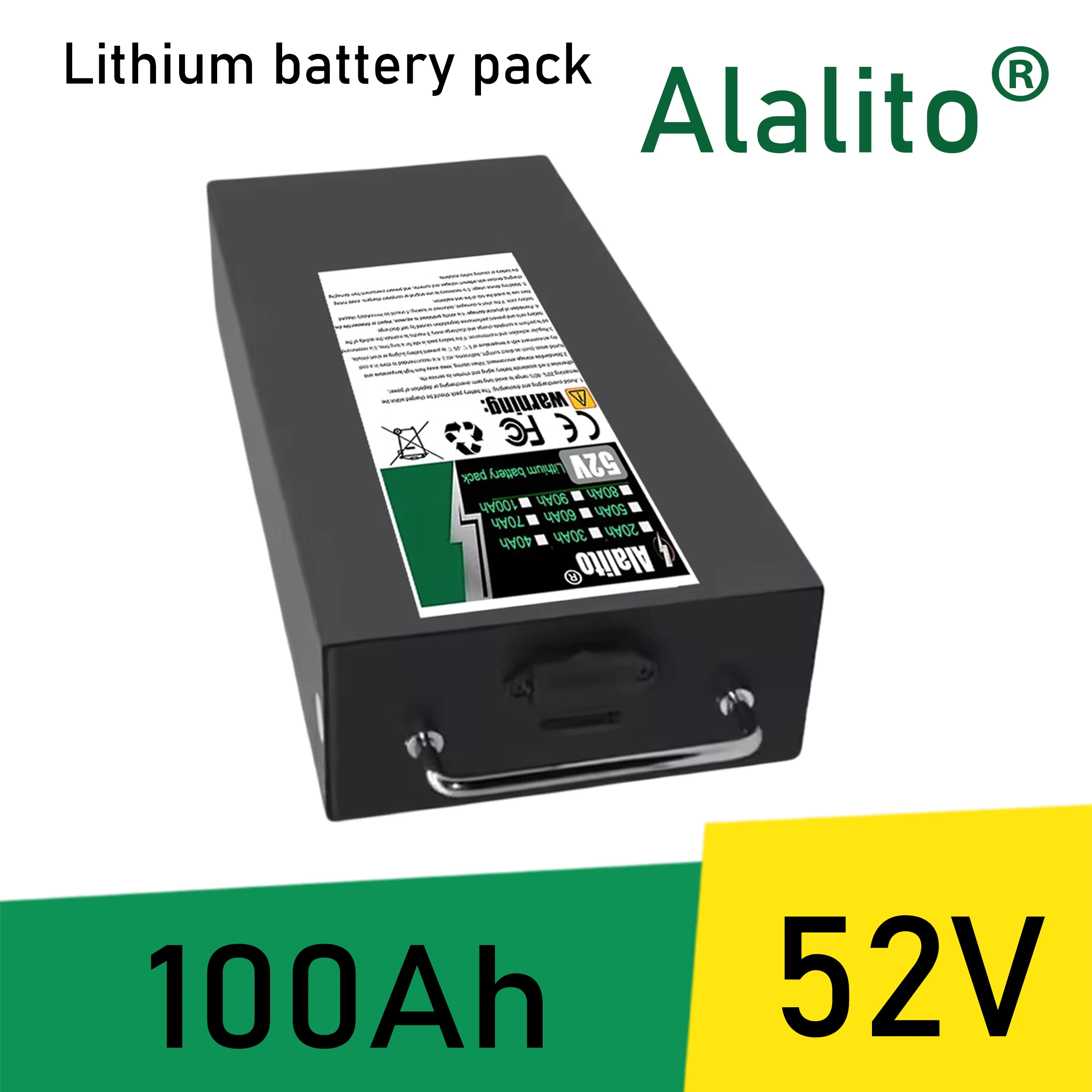 18650 lithium-ion battery, 52V 20Ah-100Ah battery pack, suitable for 250-2000W motorcycle batteries, air freight
18650 lithium-ion battery, 52V 20Ah-100Ah battery pack, suitable for 250-2000W motorcycle batteries, air freight