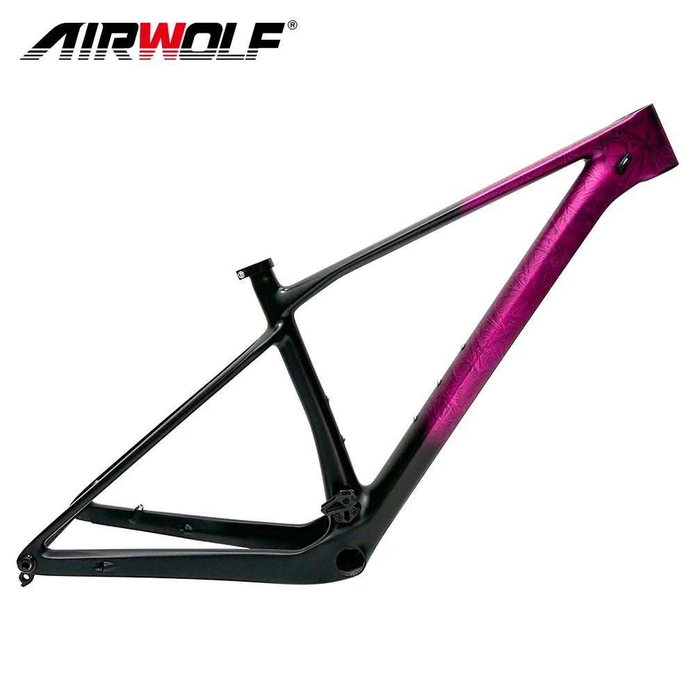 AIRWOLF Carbon MTB Frame 29er 148x12mm Boost XC Hardtail MTB Carbon Frameset Disc Brake T47 Thread Custom color
AIRWOLF Carbon MTB Frame 29er 148x12mm Boost XC Hardtail MTB Carbon Frameset Disc Brake T47 Thread Custom color