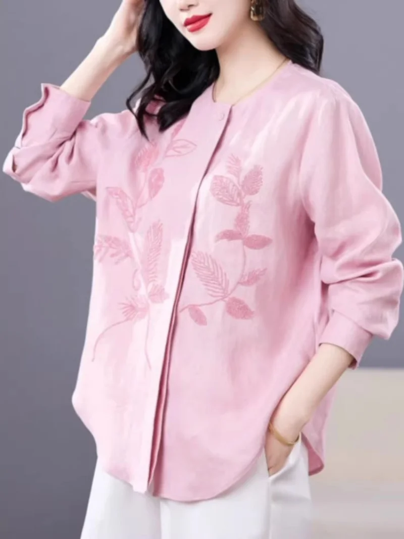 New Chinese Style Cotton And Linen Shirt, Women's Fashion Outfit, Embroidered Loose Temperament Top J227
New Chinese Style Cotton And Linen Shirt, Women's Fashion Outfit, Embroidered Loose Temperament Top J227