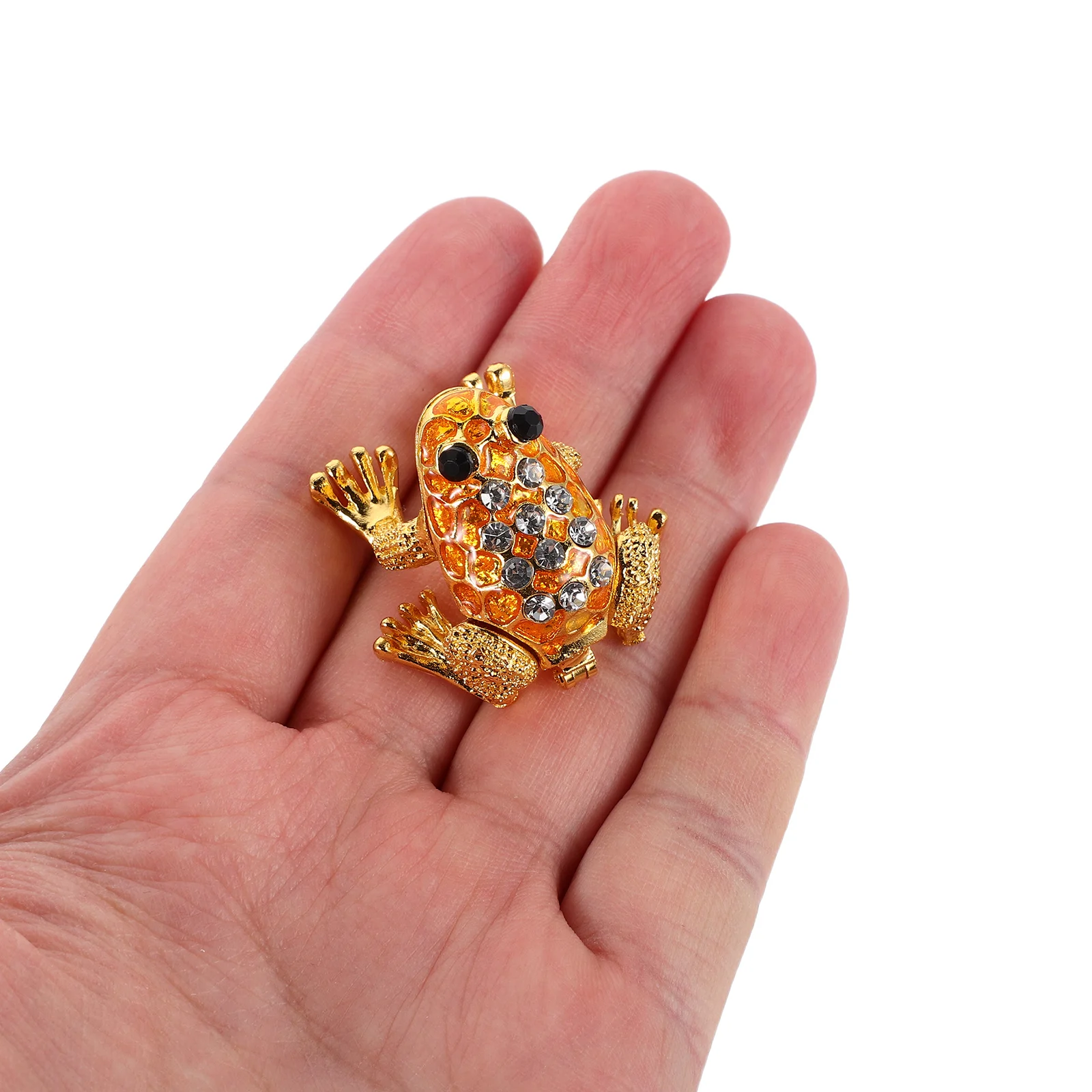 Rhinestone Frog Jewelry Box Hinged Design Trinket Dish with Lid for Women Vintage Decor Gift Frog Ornament
Rhinestone Frog Jewelry Box Hinged Design Trinket Dish with Lid for Women Vintage Decor Gift Frog Ornament