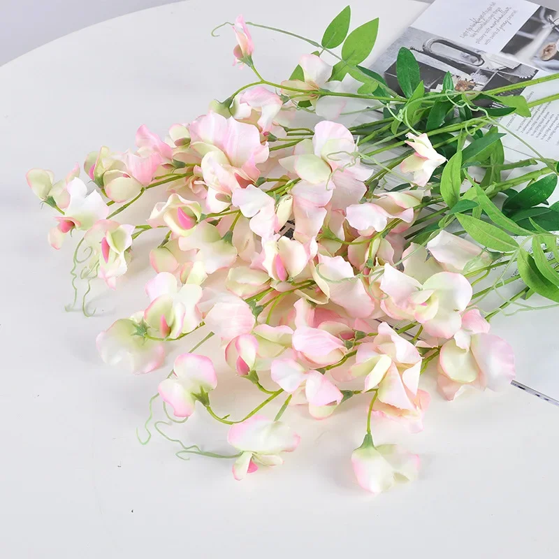 76CM Single Leaf 3 Fork Pea Flower Artificial Flower Living Room Home Decoration Wedding Arrangement Flower Arrangement
76CM Single Leaf 3 Fork Pea Flower Artificial Flower Living Room Home Decoration Wedding Arrangement Flower Arrangement