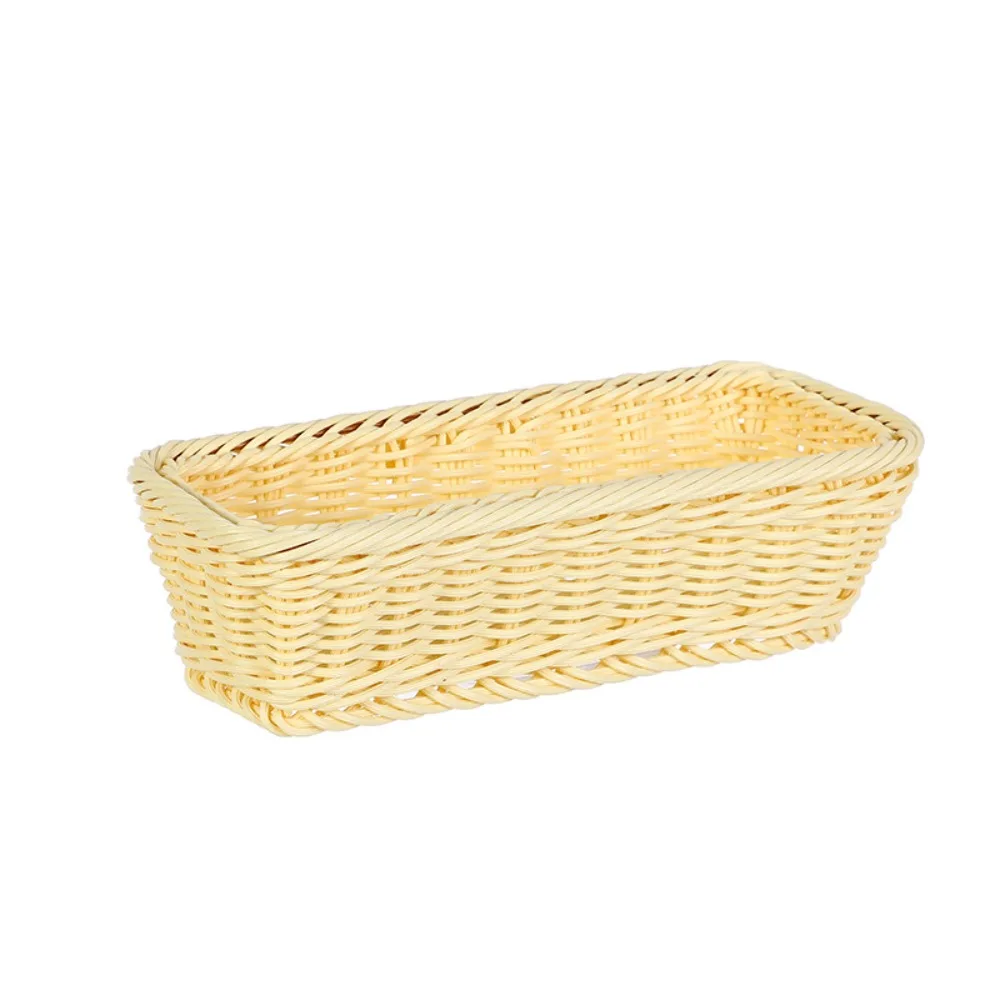 Rectangular Imitation Rattan Storage Basket Household Portable Faux Wicker Tray Save Space Universal Tableware Storage Container
Rectangular Imitation Rattan Storage Basket Household Portable Faux Wicker Tray Save Space Universal Tableware Storage Container