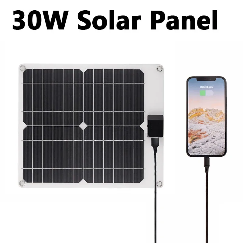 30W Portable Solar Panel 5V Lightweight Mini USB Solar Charger for Mobile Phone Power Bank Outdoor Camping Hiking Backpacking
30W Portable Solar Panel 5V Lightweight Mini USB Solar Charger for Mobile Phone Power Bank Outdoor Camping Hiking Backpacking