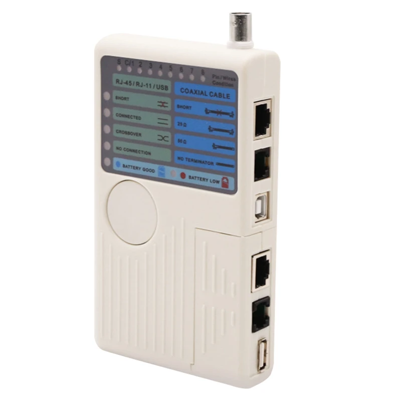RJ11 RJ45 USB BNC LAN Network Cable Tester Remote LAN Cables Tracker Detector 4 in 1 Fast Tester
RJ11 RJ45 USB BNC LAN Network Cable Tester Remote LAN Cables Tracker Detector 4 in 1 Fast Tester