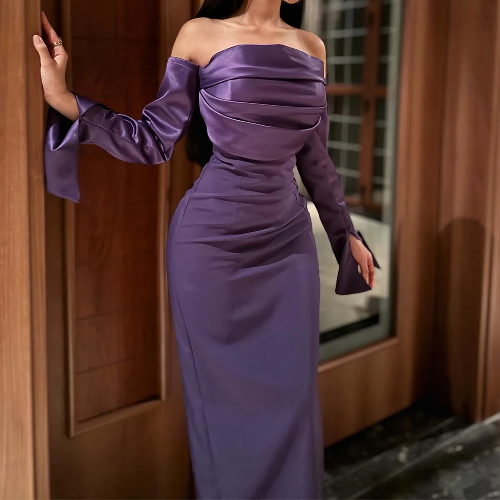 CustomizedFashion Jersey Straight Off the Shoulder Evening Dress Strapless Long Sleeves Floor Length Solid Color Bespoke Occasio
CustomizedFashion Jersey Straight Off the Shoulder Evening Dress Strapless Long Sleeves Floor Length Solid Color Bespoke Occasio