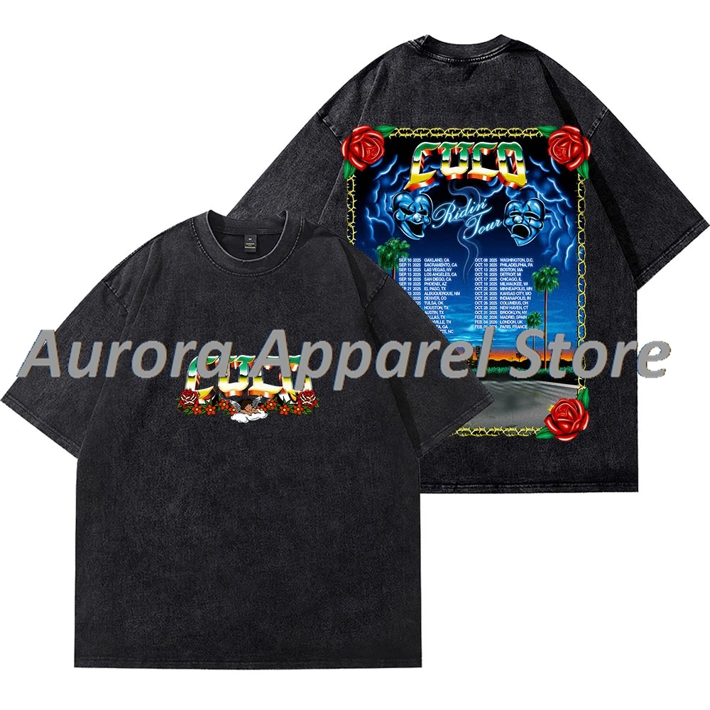 Cuco Ridin Tour Merch винтажные стираемые футболки для косплея для женщин и мужчин модная хлопковая футболка с коротким рукавом 
Cuco Ridin Tour Merch винтажные стираемые футболки для косплея для женщин и мужчин модная хлопковая футболка с коротким рукавом