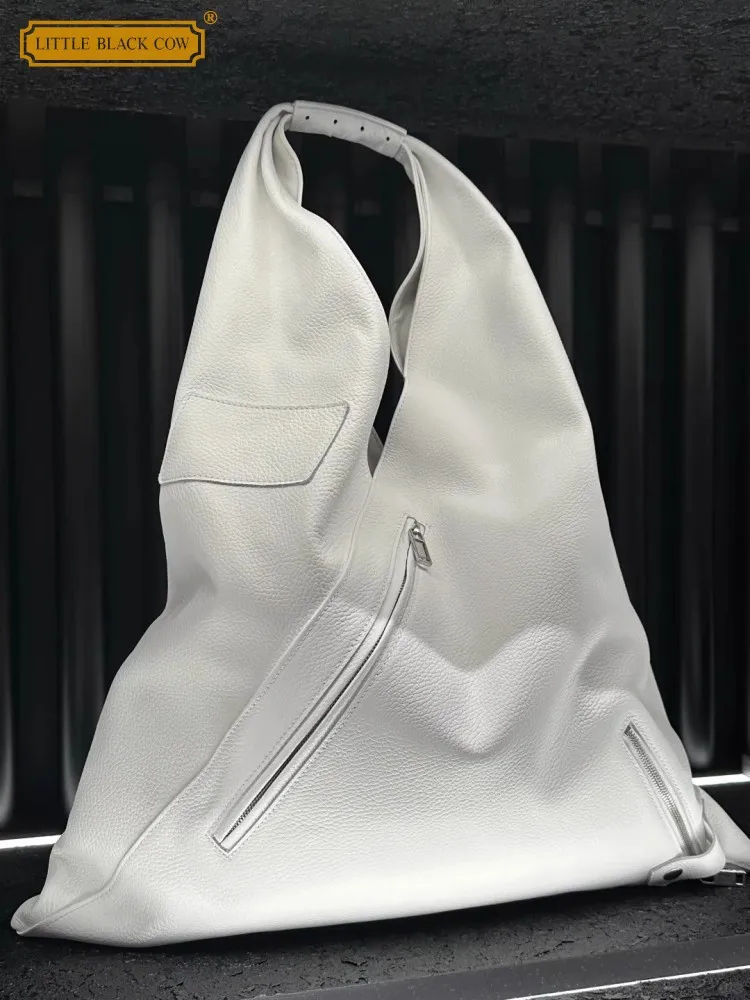 Office Women Casual Split Leather Solid Color Shoulder Bag Large Capacity Shopping Bags Totes Handbag Female Zipper Triangle Bag
Office Women Casual Split Leather Solid Color Shoulder Bag Large Capacity Shopping Bags Totes Handbag Female Zipper Triangle Bag