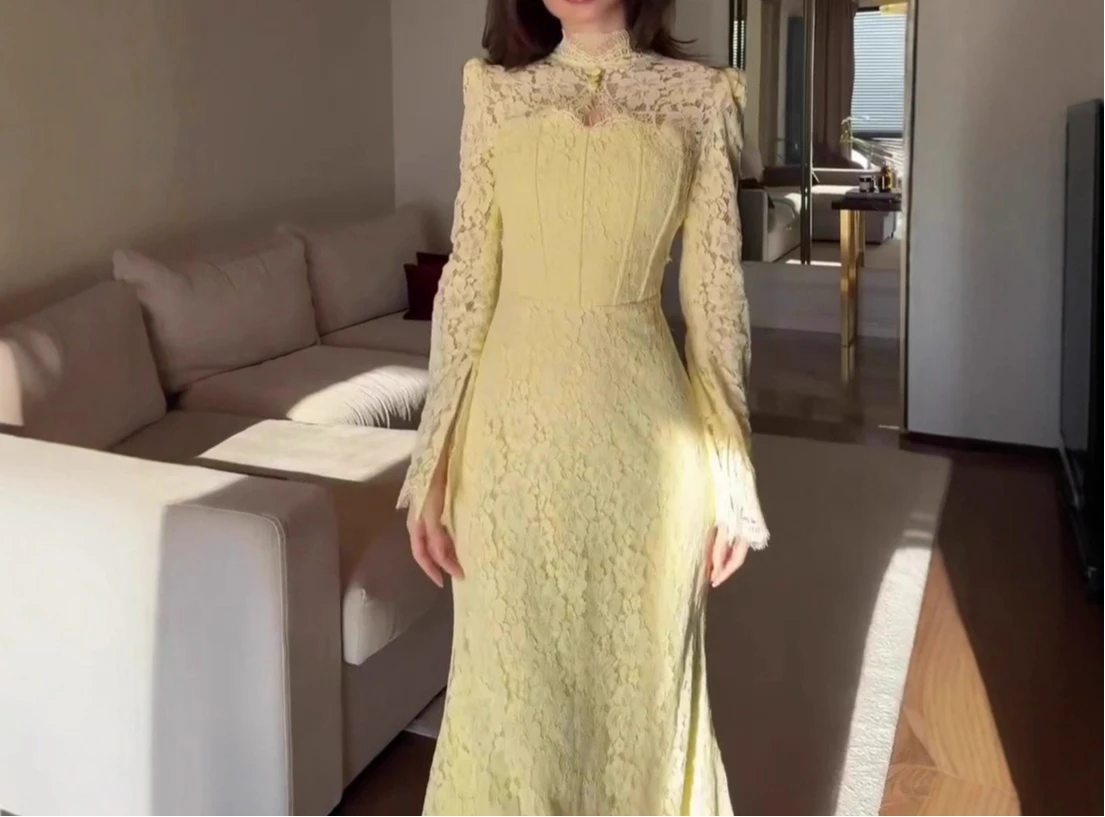 2026 Autumn New Fashion Light Luxury Lace Dress Long Sleeve Long Dress
2026 Autumn New Fashion Light Luxury Lace Dress Long Sleeve Long Dress