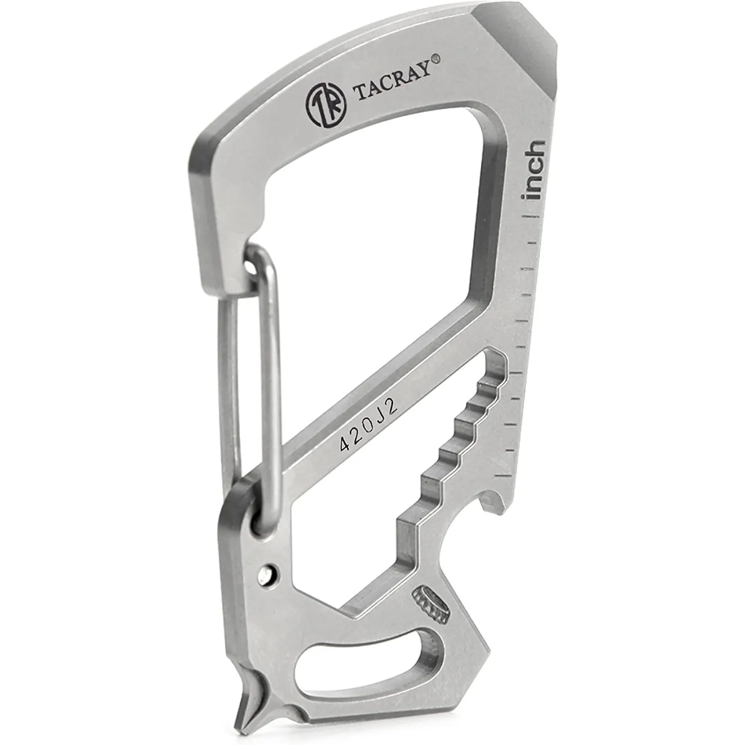 TACRAY Carabiner Keychain Clip, Stainless Steel key holder with Anti-Lost and Quick Release clip with 2rings
TACRAY Carabiner Keychain Clip, Stainless Steel key holder with Anti-Lost and Quick Release clip with 2rings