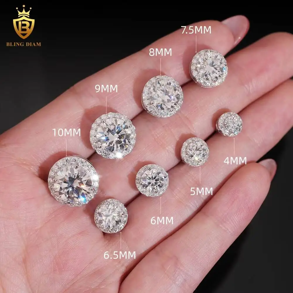 Hot Selling Fashion Design Screw Back Silver 925 Iced Out VVS Moissanite Earrings Pass Diamond Tester
Hot Selling Fashion Design Screw Back Silver 925 Iced Out VVS Moissanite Earrings Pass Diamond Tester