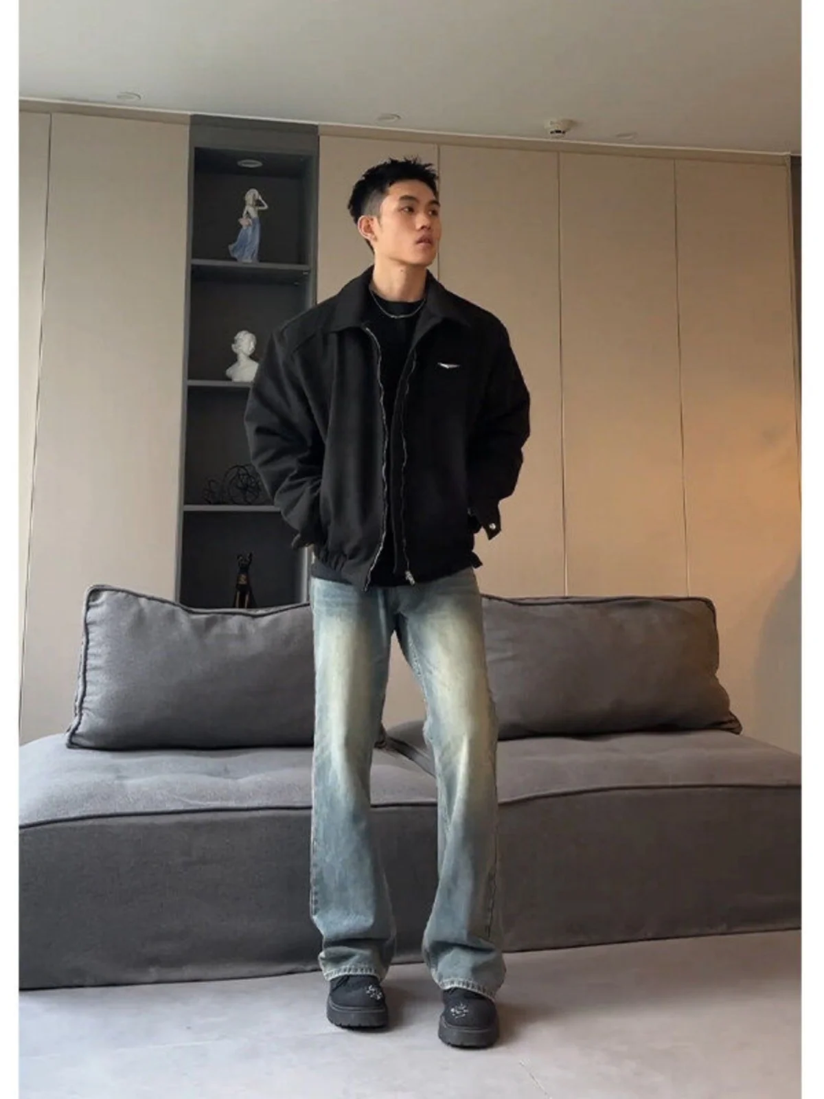 Retro Blue High Waist Straight Leg Knife Jeans Men's American High Street Vibe Lift Tapered Pants Slimming Long Trousers
Retro Blue High Waist Straight Leg Knife Jeans Men's American High Street Vibe Lift Tapered Pants Slimming Long Trousers